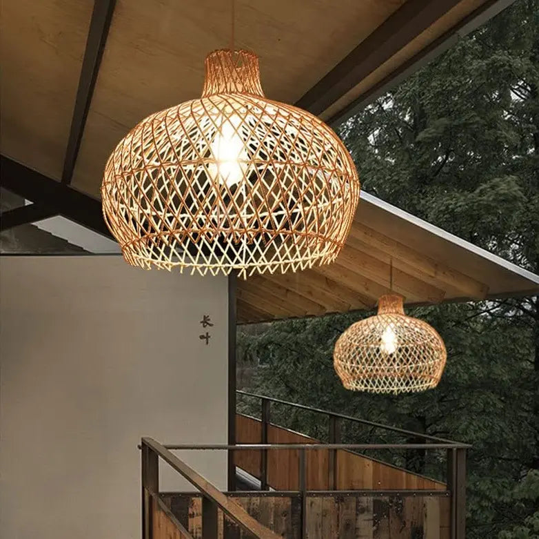 Woven Rattan Pendant Light view 7