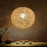 Rattan String Ball Pendant Light view 1