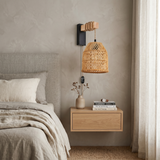 Rattan Globe Wall Light view 1