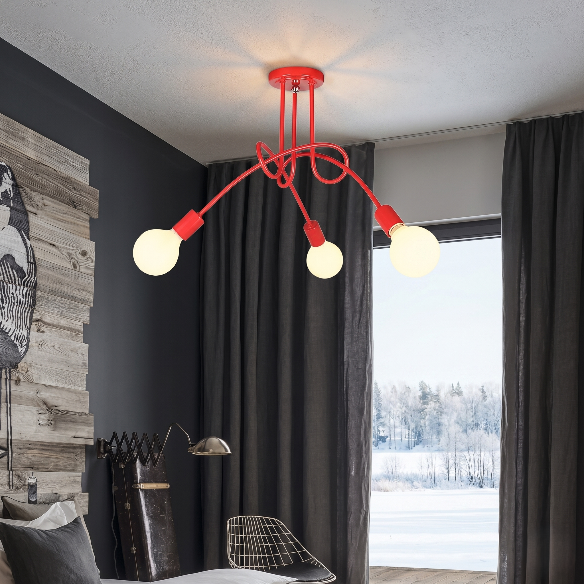Red Ceiling Light view 6