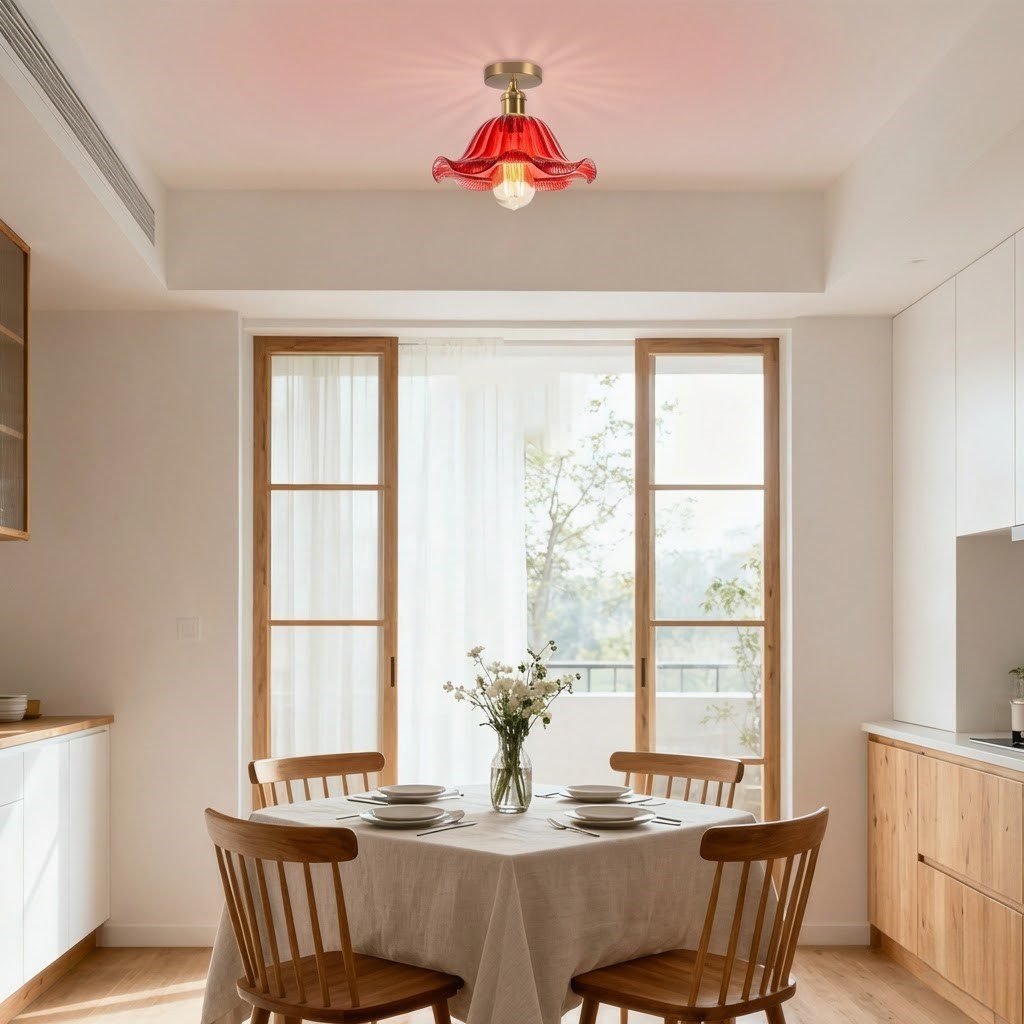 Red Flower Ceiling Light view 4