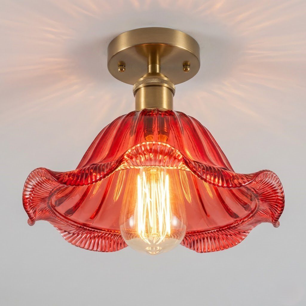 Red Flower Ceiling Light view 5