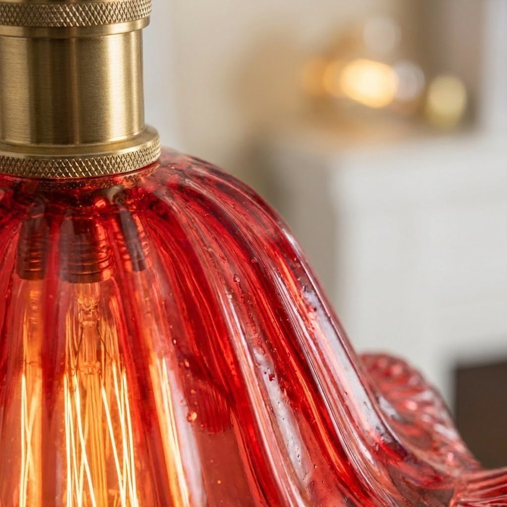 Red Flower Ceiling Light view 6