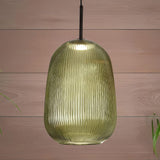 Reeded Glass Pendant Light view 2