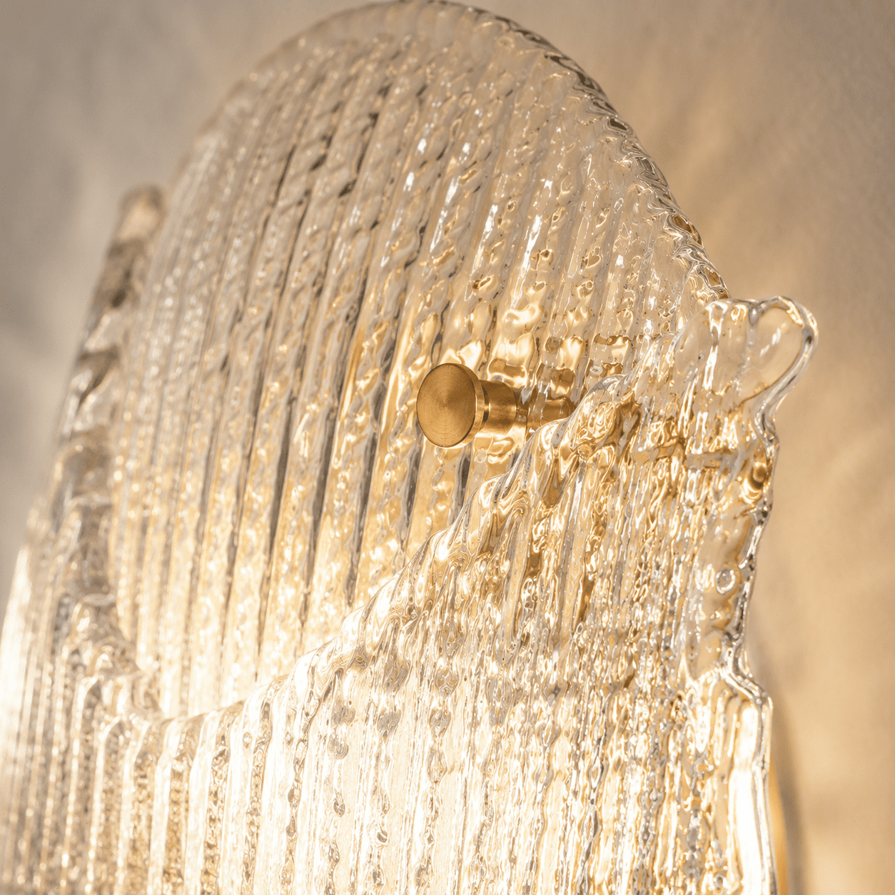 Reeded Glass Wall Light view 4