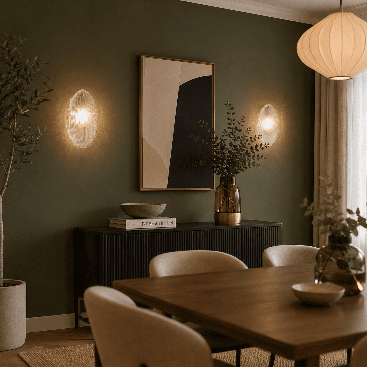 Reeded Glass Wall Light view 8