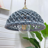 Reticulated Ceramic Pendant Light view 6