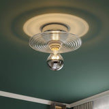 Ribbed Glass Ceiling Light view 3