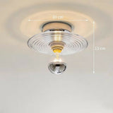 Ribbed Glass Ceiling Light view 8