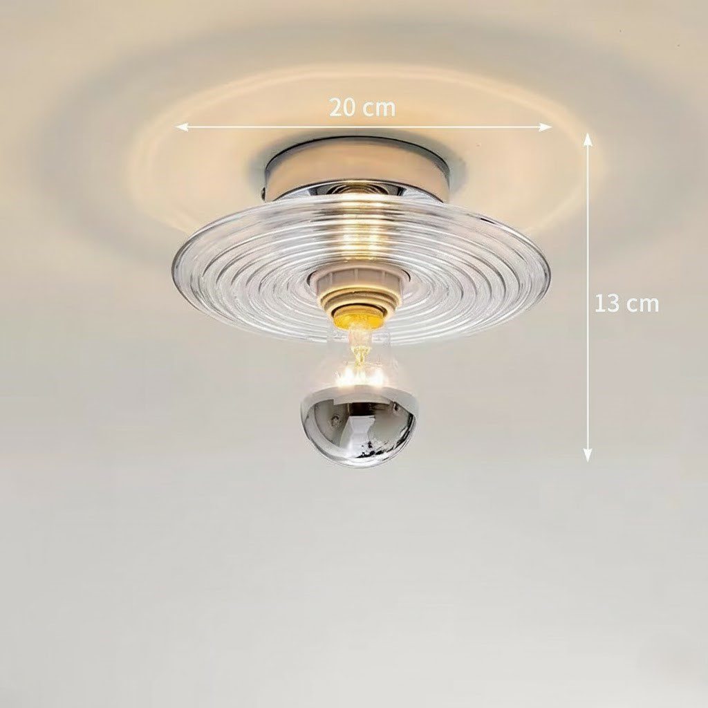 Ribbed Glass Ceiling Light view 8