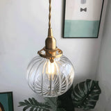 Ribbed Glass Pendant Light view 3