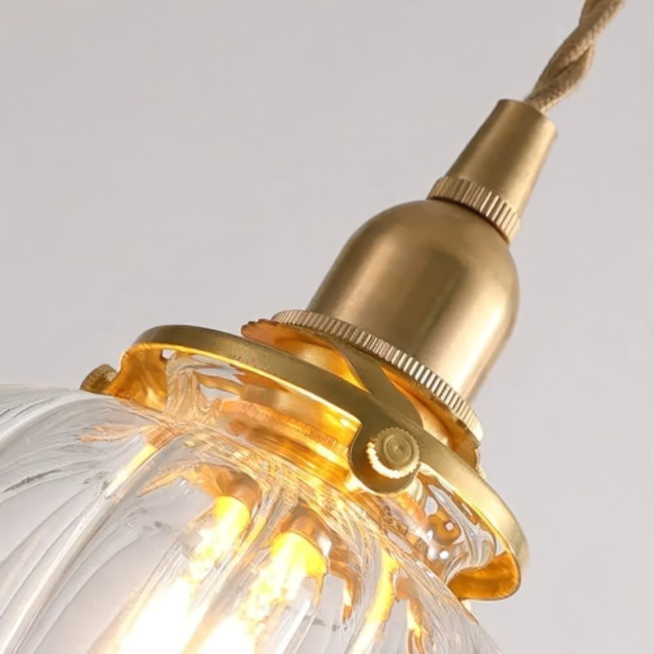 Ribbed Glass Pendant Light view 5
