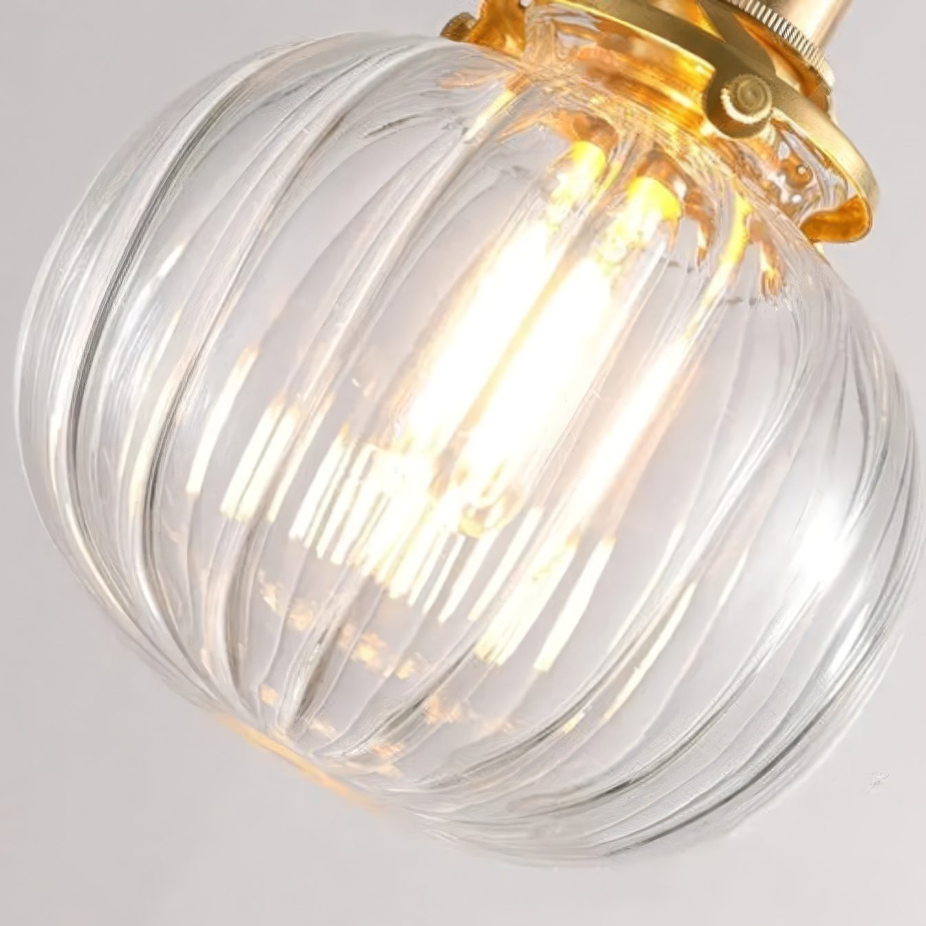 Ribbed Glass Pendant Light view 6