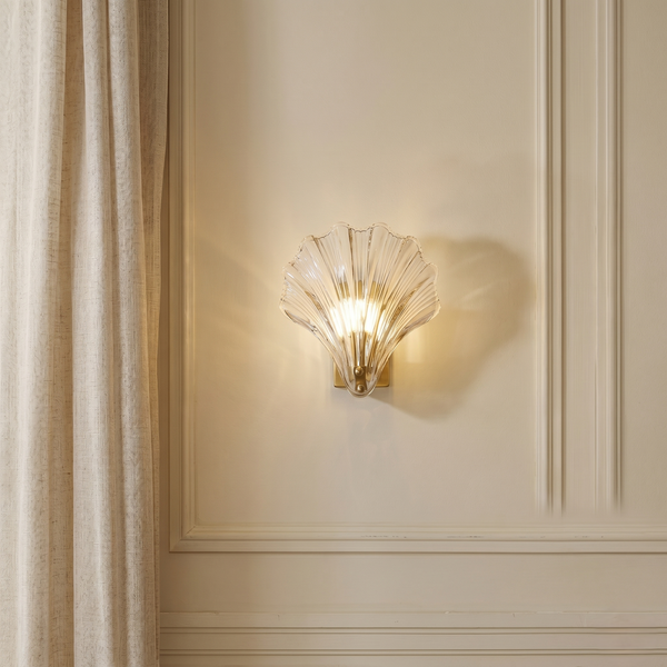 Ribbed Glass Wall Light