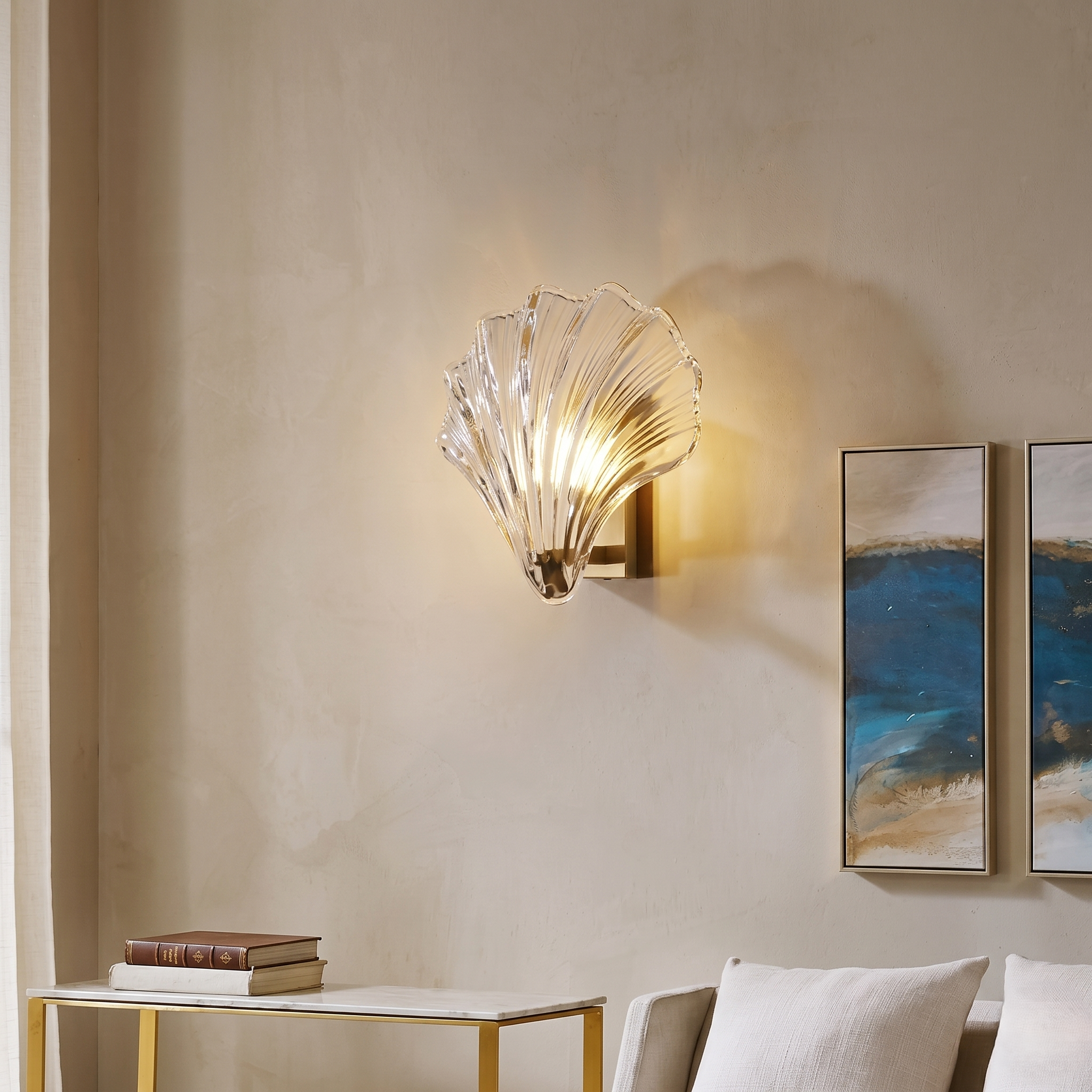 Ribbed Glass Wall Light view 6