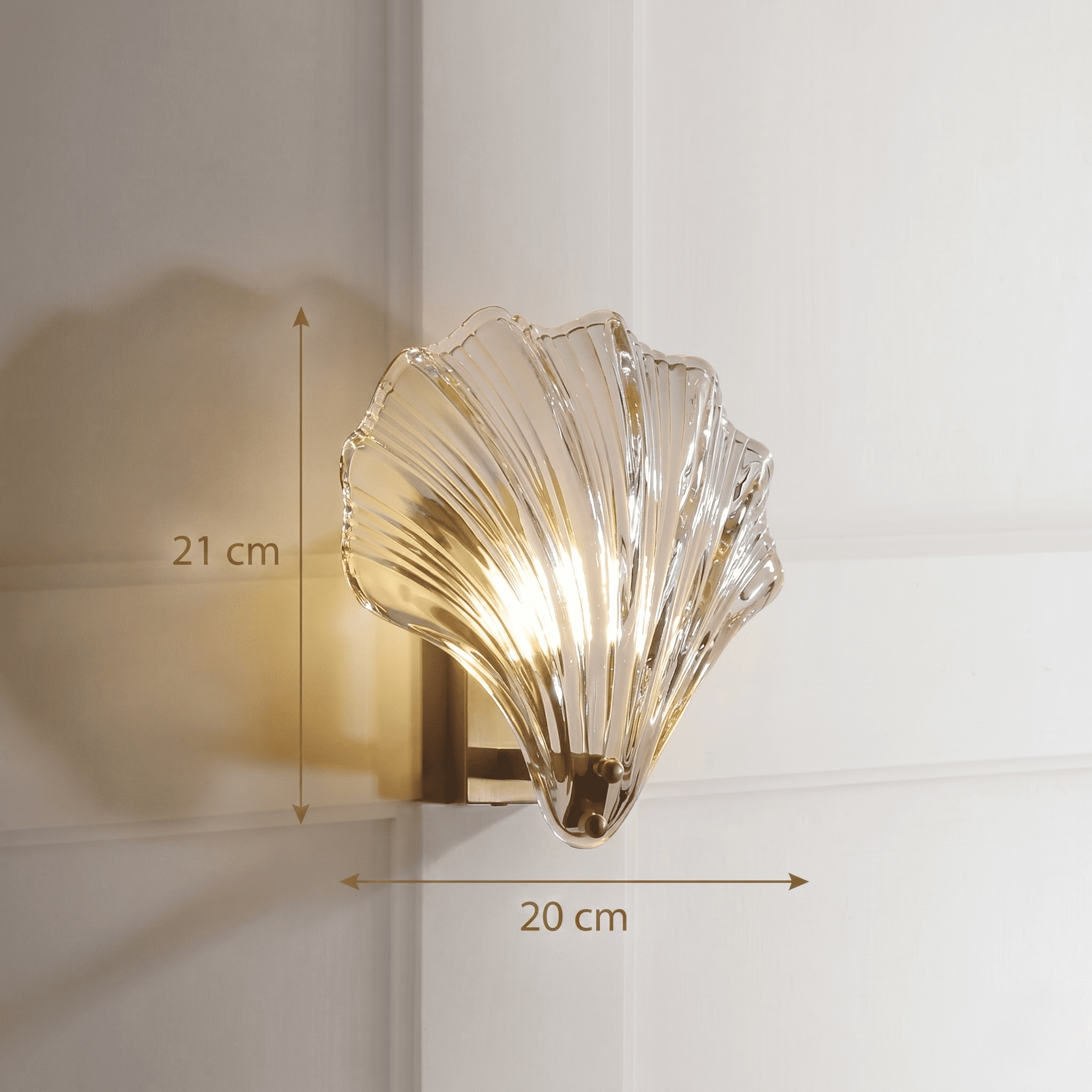 Ribbed Glass Wall Light view 8