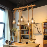 Rope and Wood 5-Light Pendant view 4