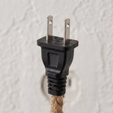 Wood and Jute Rope Wall Light view 3
