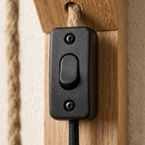 Wood and Jute Rope Wall Light view 4
