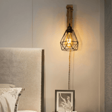Wood and Jute Rope Wall Light view 6