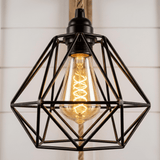 Wood and Jute Rope Wall Light view 7