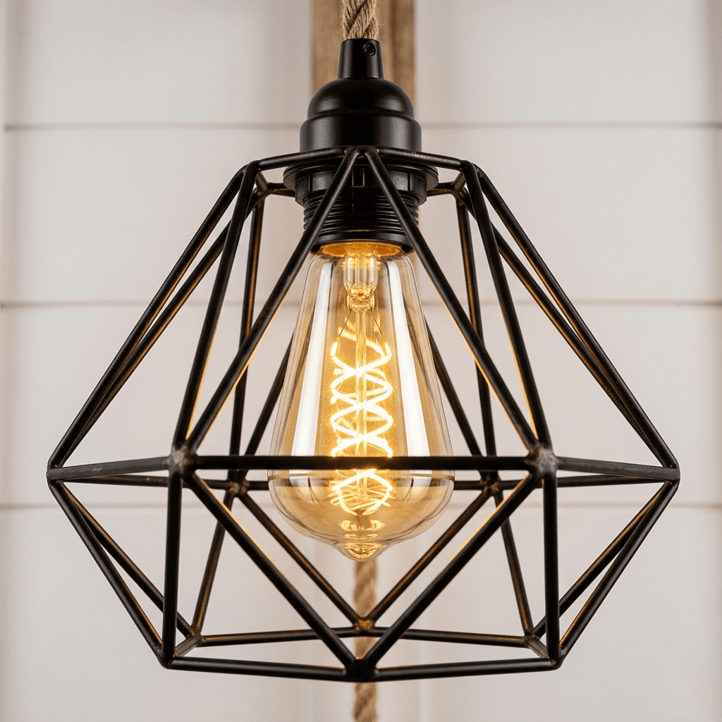 Wood and Jute Rope Wall Light view 7