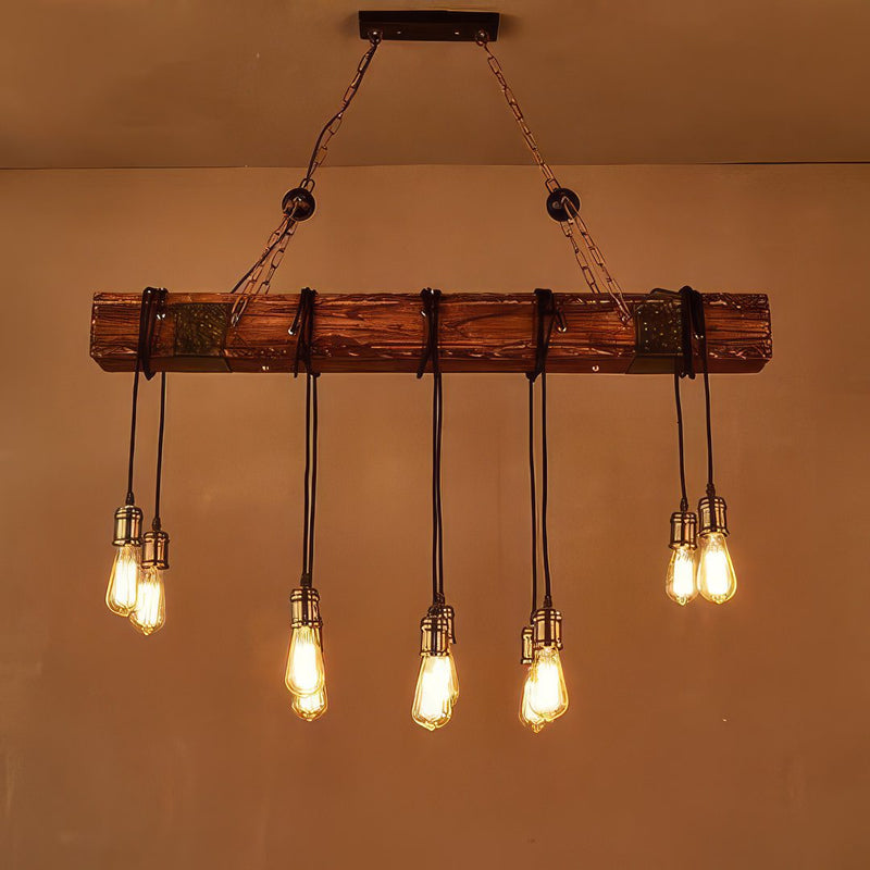 Rustic Wooden Ceiling Light