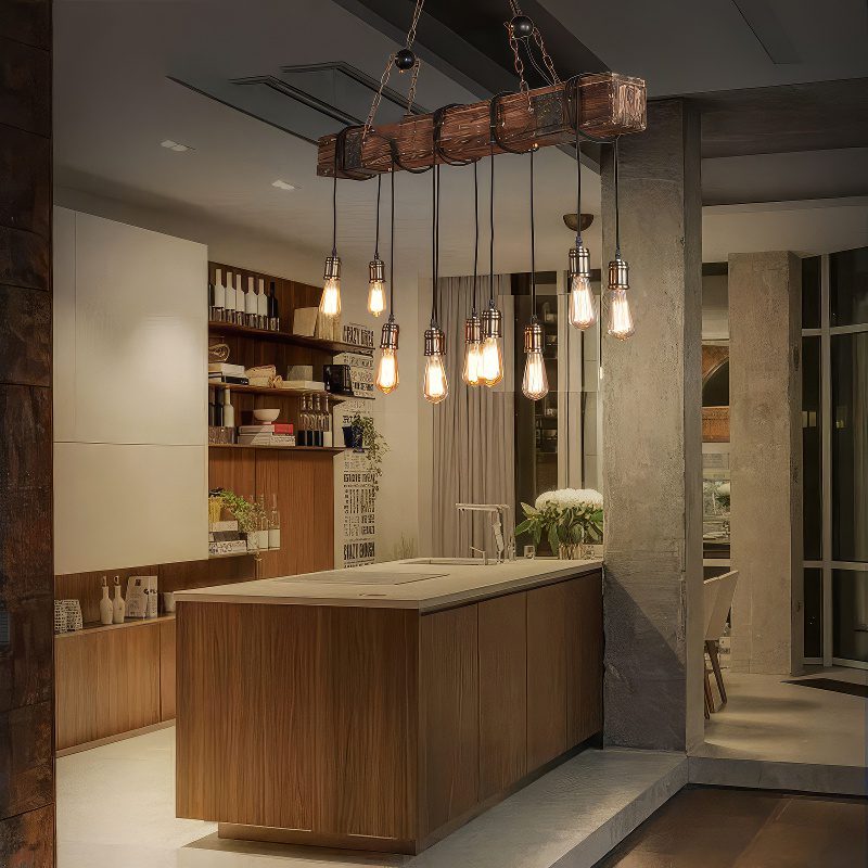 Rustic Wooden Ceiling Light view 5