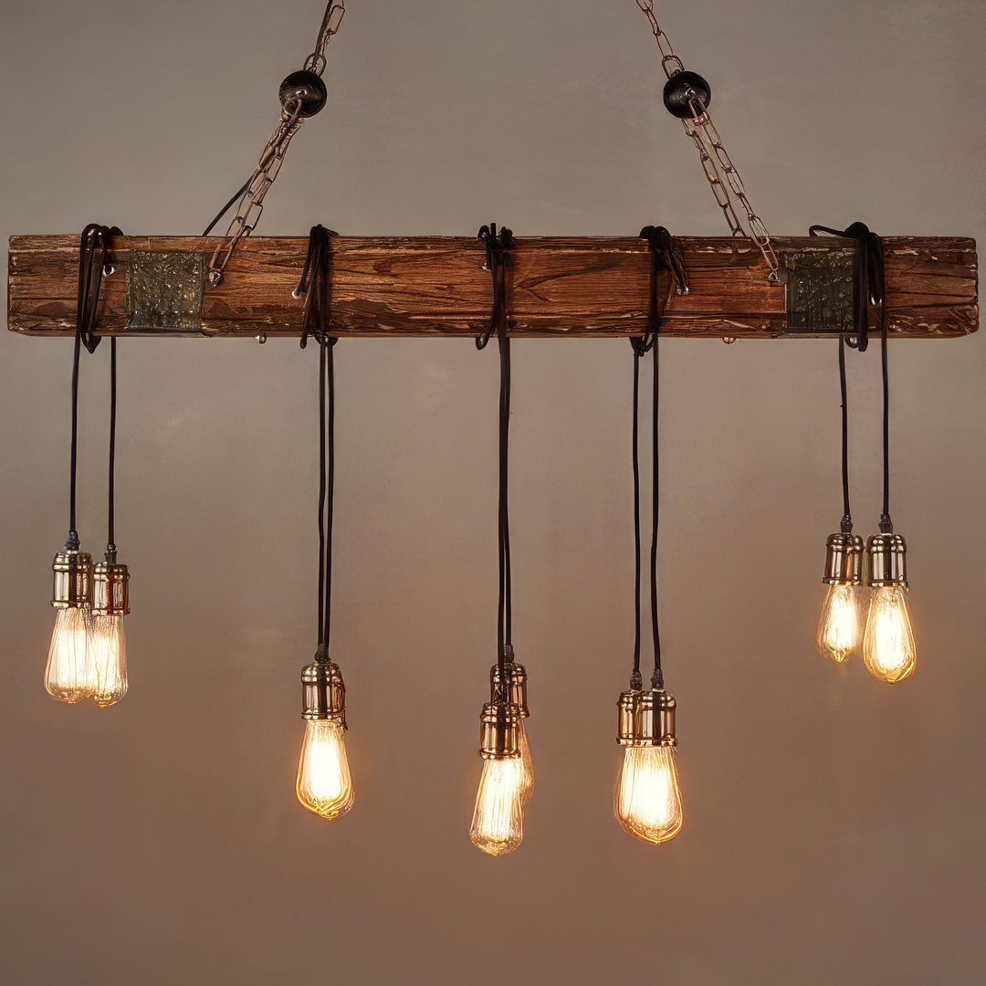 Rustic Wooden Ceiling Light view 6