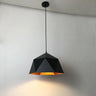 Suspension métal noir et cuivre design