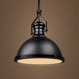 Suspension industrielle metal noir classique view 1