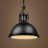 Suspension industrielle metal noir classique