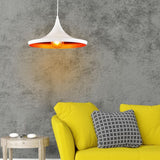 Lampe suspension metal noir doré view 4
