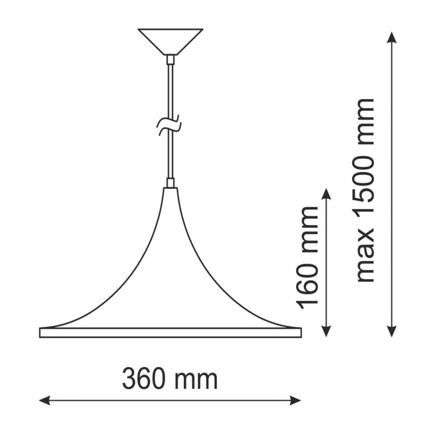 Lampe suspension metal noir doré view 7