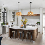 Scalloped Rattan Pendant Light view 5