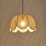 Scalloped Rattan Pendant Light view 6
