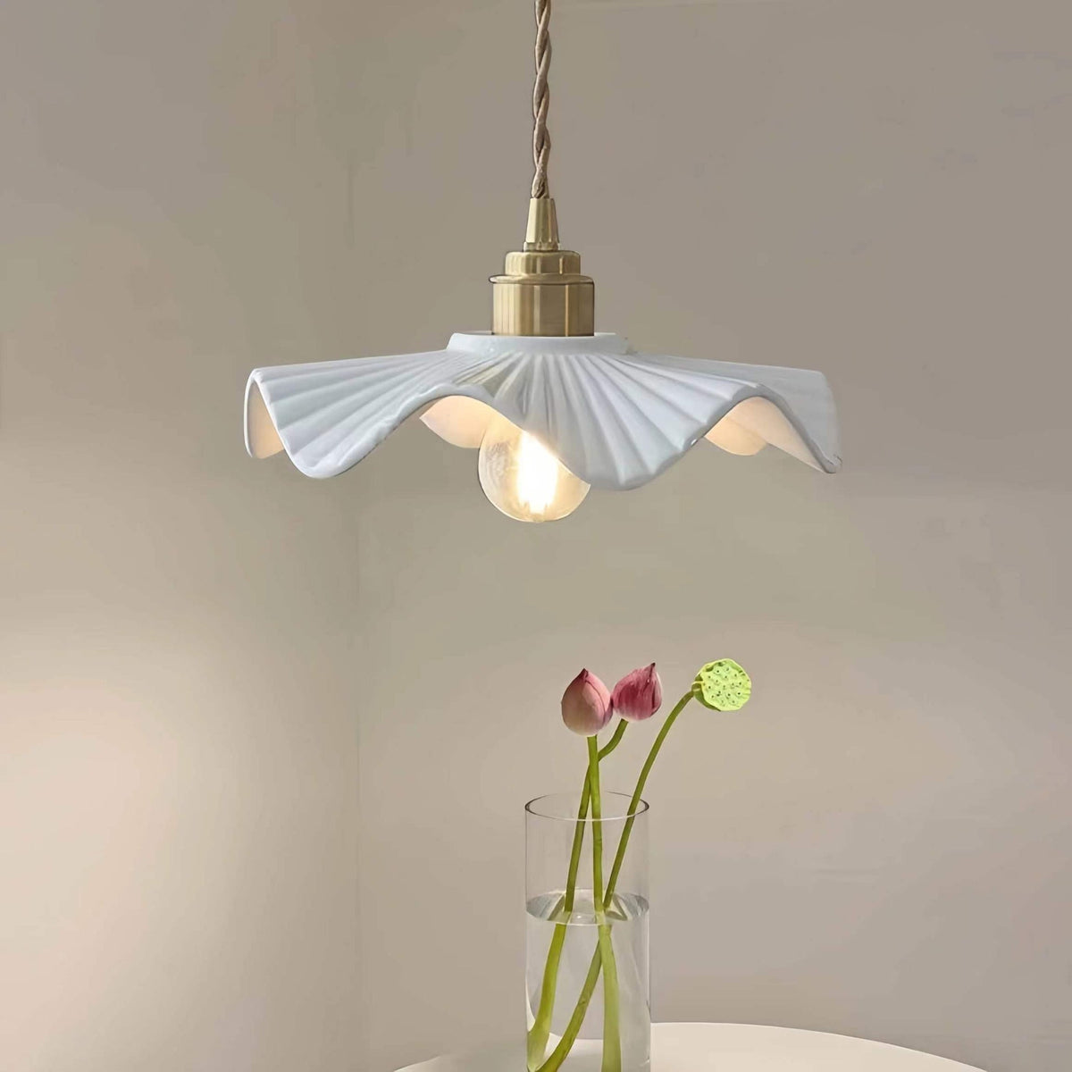 Ceramic Petal Pendant Light - image 5