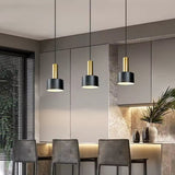 Suspension metal noir 3 lampes view 3