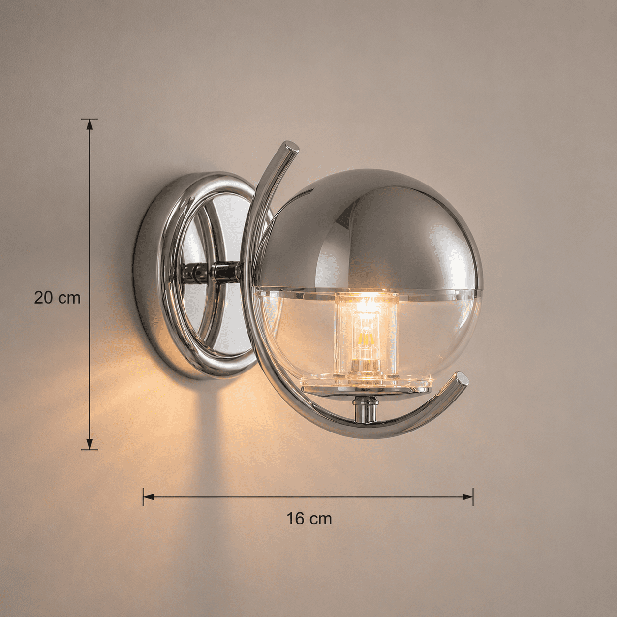 Silver Wall Light view 7