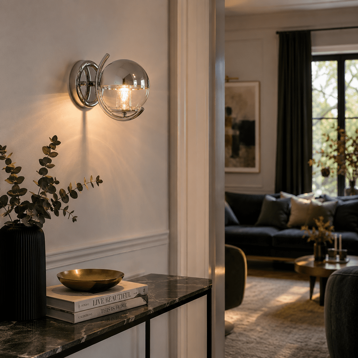 Silver Wall Light view 8