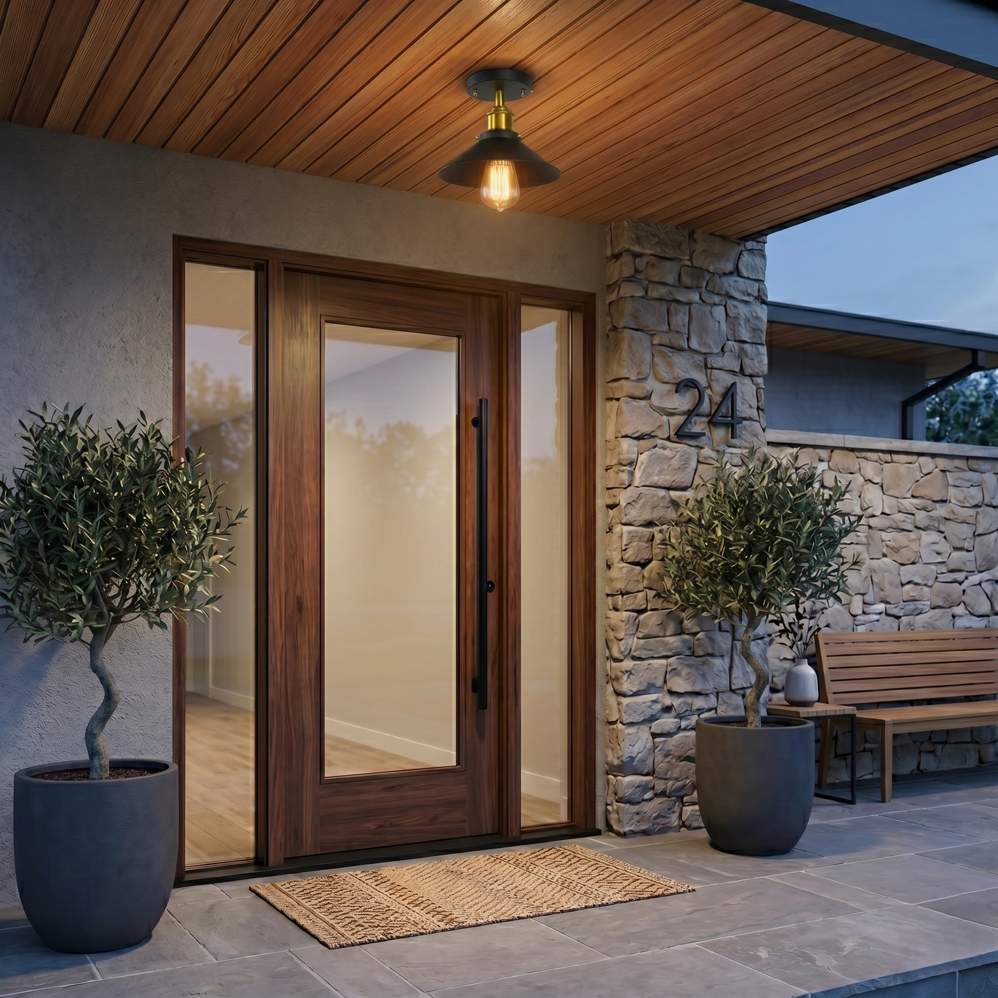 Single Bulb Ceiling Light view 3