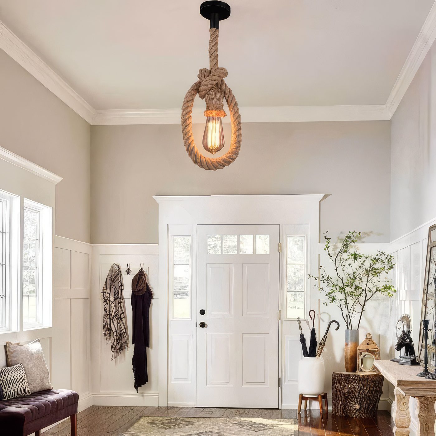 Single Rope Pendant Light view 2
