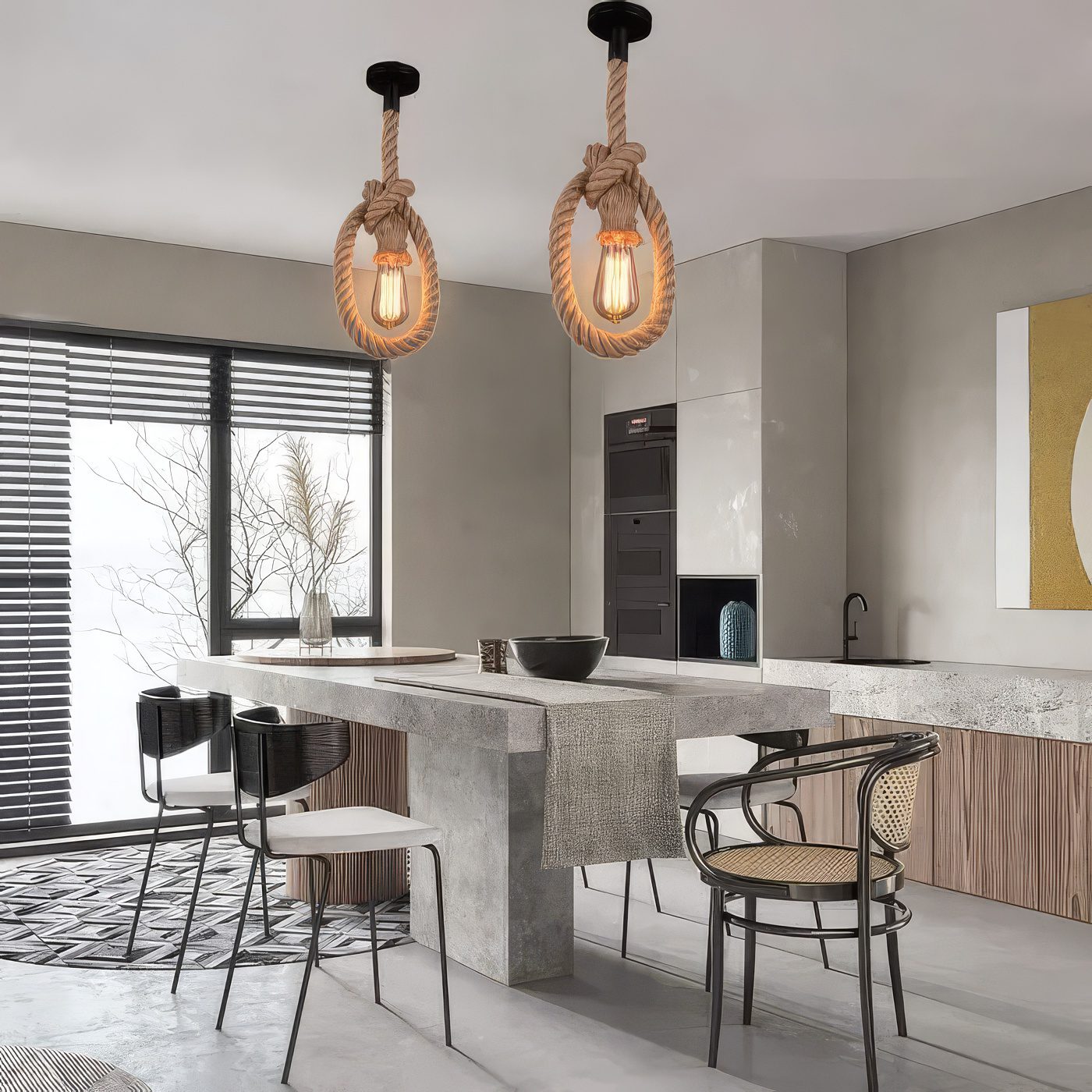 Single Rope Pendant Light view 5