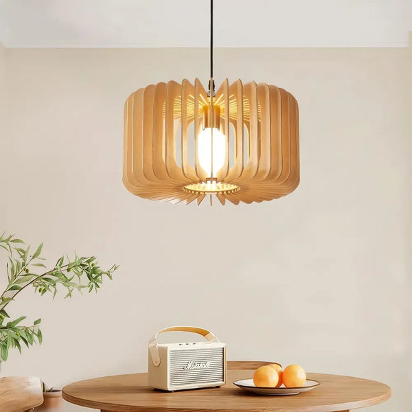 Slatted Wood Pendant Light
