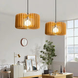 Slatted Wood Pendant Light view 3