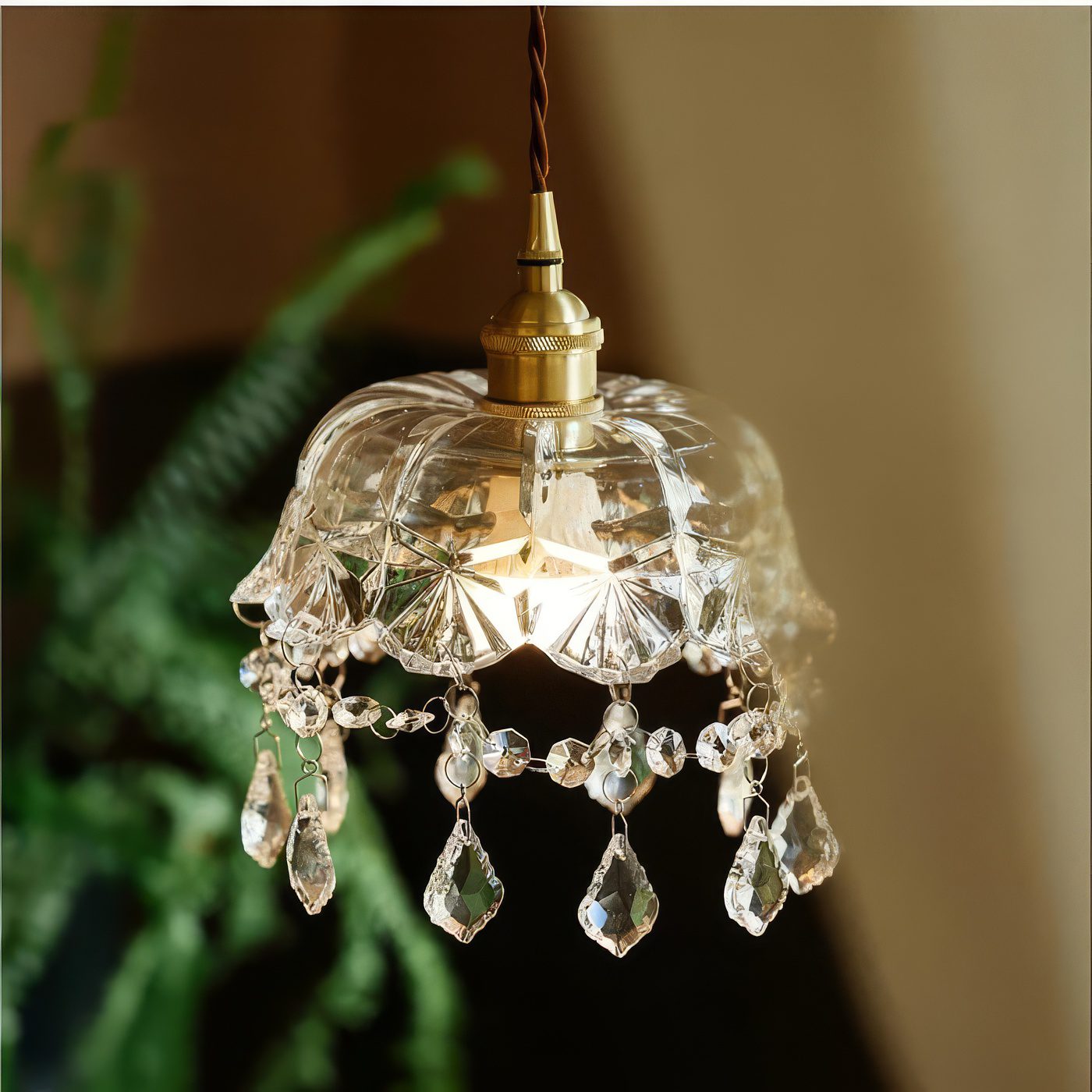Small Crystal Pendant Light view 2