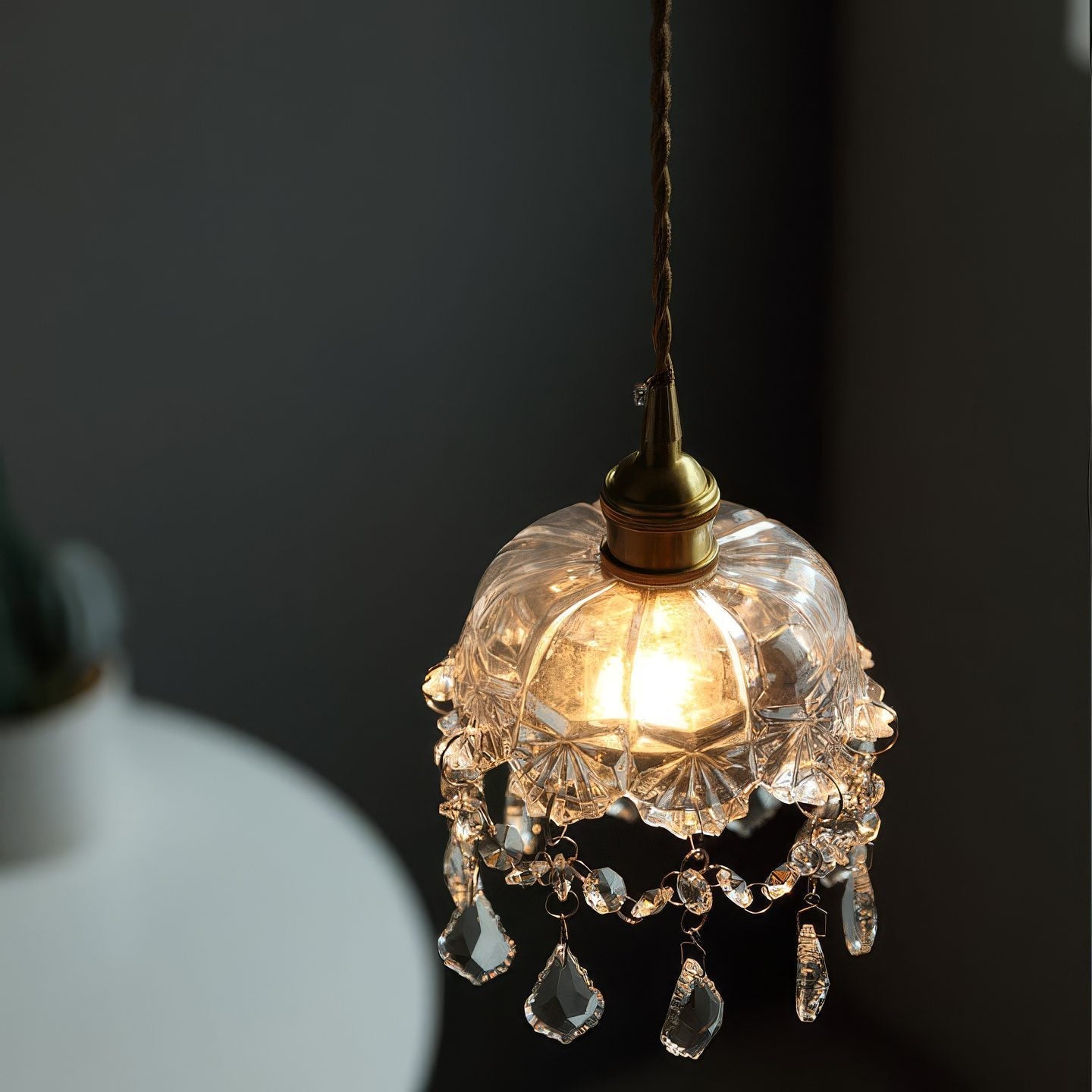 Small Crystal Pendant Light view 3