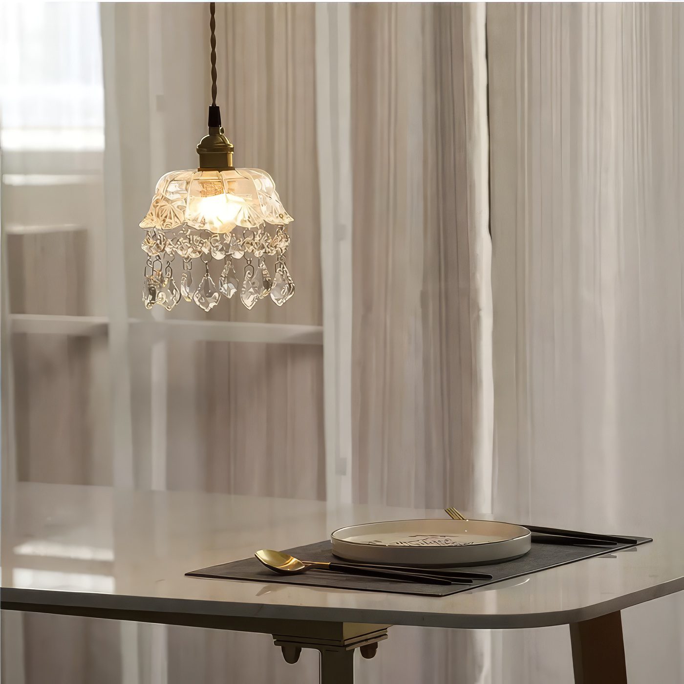 Small Crystal Pendant Light view 4