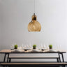 Amber Glass Bubble Pendant Light