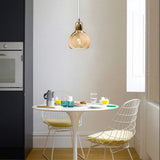 Amber Glass Bubble Pendant Light view 3